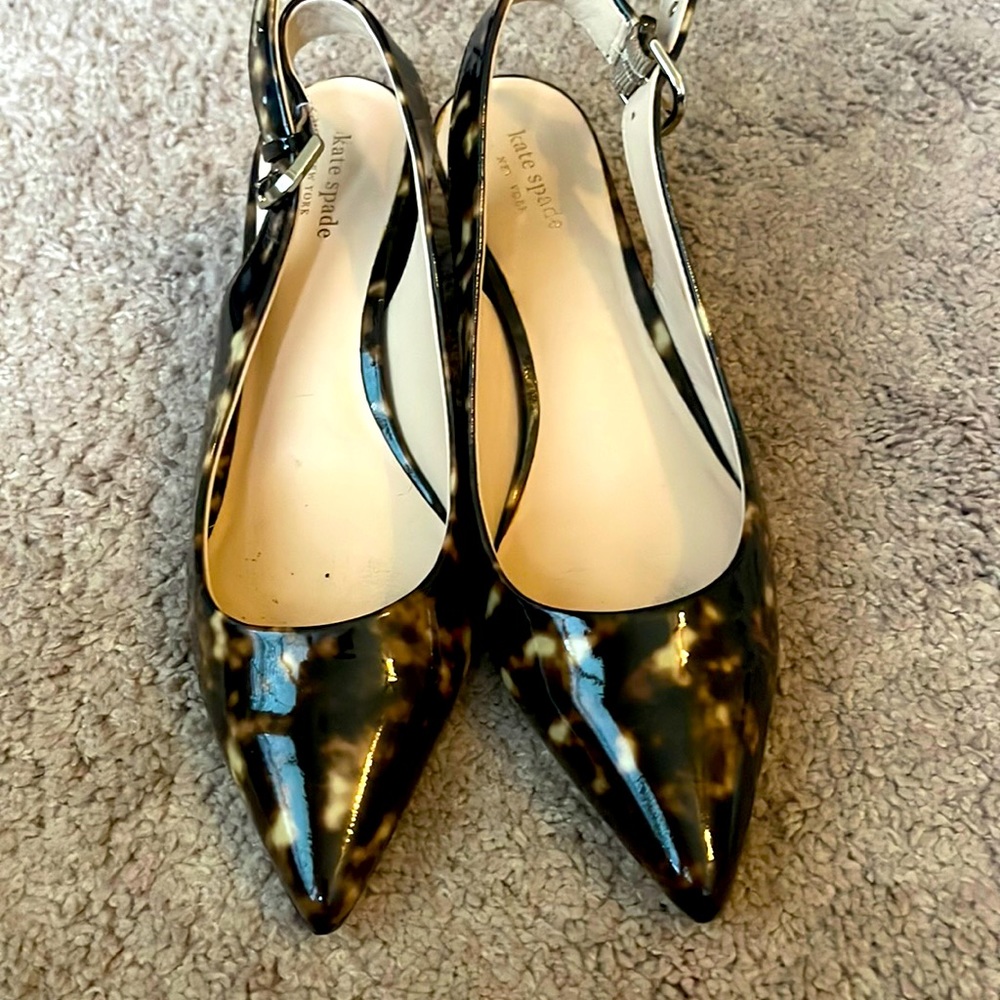 Kate Spade tortoise shell pointed toe shoe, 9.5